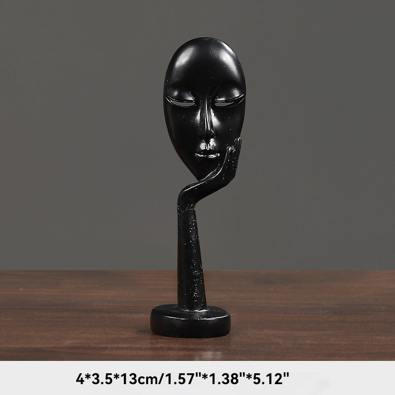 Sand Thinker Yoga Figurine Nordic Abstract Sculpture black by HitMyNeed