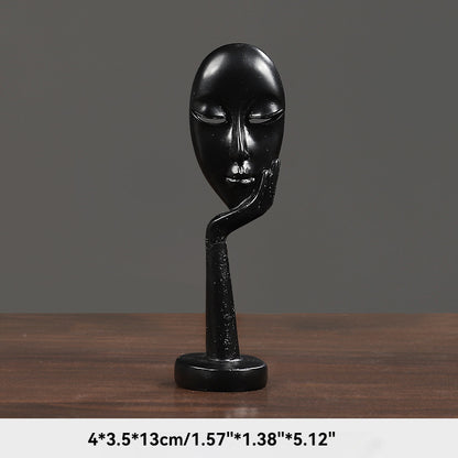 Sand Thinker Yoga Figurine Nordic Abstract Sculpture black by HitMyNeed