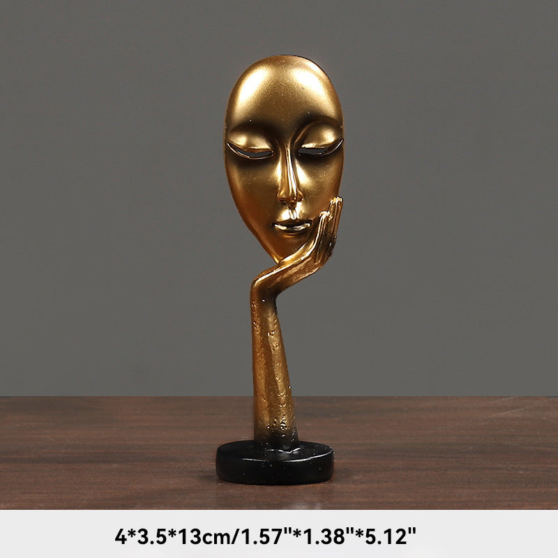 Sand Thinker Yoga Figurine Nordic Abstract Sculpture gold by HitMyNeed