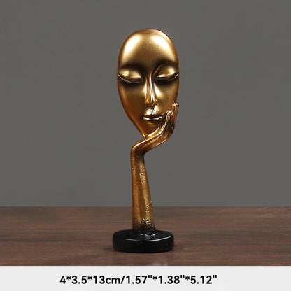 Sand Thinker Yoga Figurine Nordic Abstract Sculpture gold by HitMyNeed