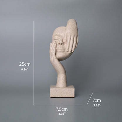 Sand Thinker Yoga Figurine Nordic Abstract Sculpture sand-color-large-193 by HitMyNeed
