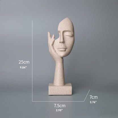 Sand Thinker Yoga Figurine Nordic Abstract Sculpture sand-color-large by HitMyNeed