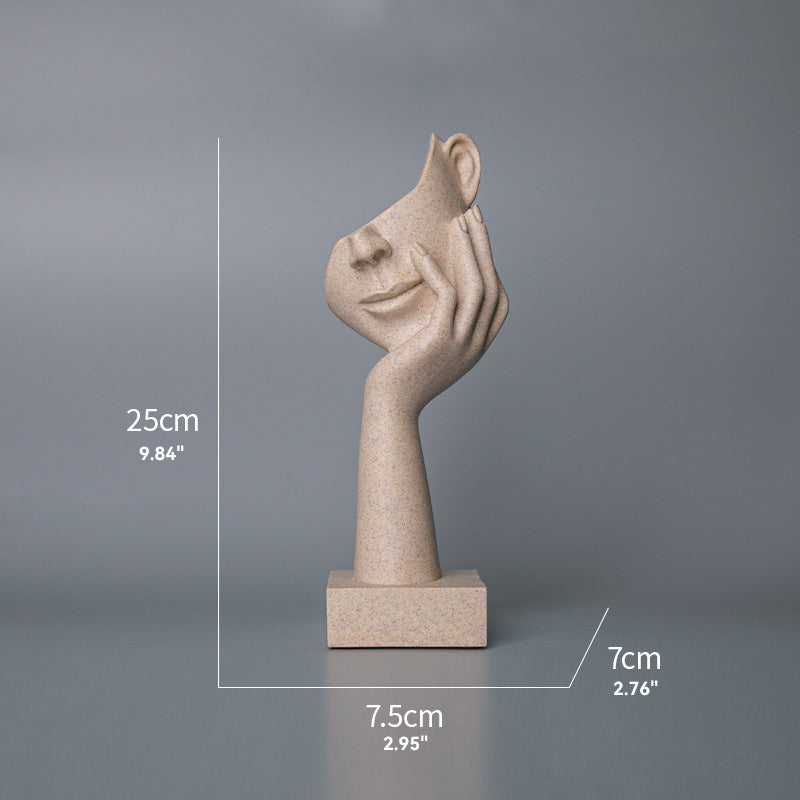 Sand Thinker Yoga Figurine Nordic Abstract Sculpture sand-color-large-366 by HitMyNeed