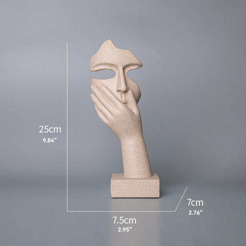 Sand Thinker Yoga Figurine Nordic Abstract Sculpture sand-color-large-496 by HitMyNeed