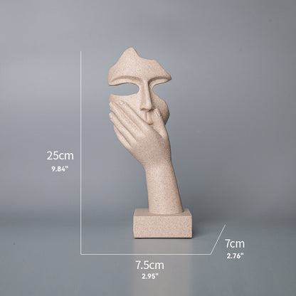 Sand Thinker Yoga Figurine Nordic Abstract Sculpture sand-color-large-496 by HitMyNeed
