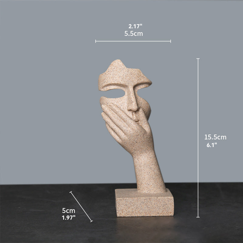 Sand Thinker Yoga Figurine Nordic Abstract Sculpture sand-color-small-173 by HitMyNeed