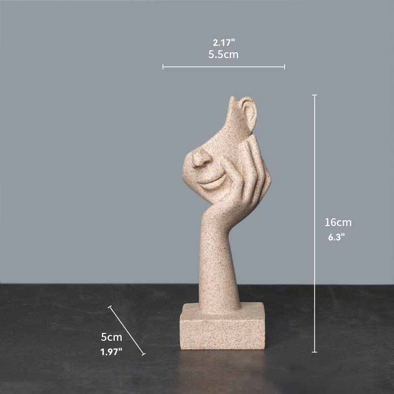 Sand Thinker Yoga Figurine Nordic Abstract Sculpture sand-color-small-94 by HitMyNeed