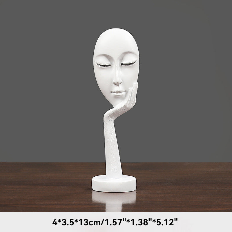 Sand Thinker Yoga Figurine Nordic Abstract Sculpture white-1-351268 by HitMyNeed