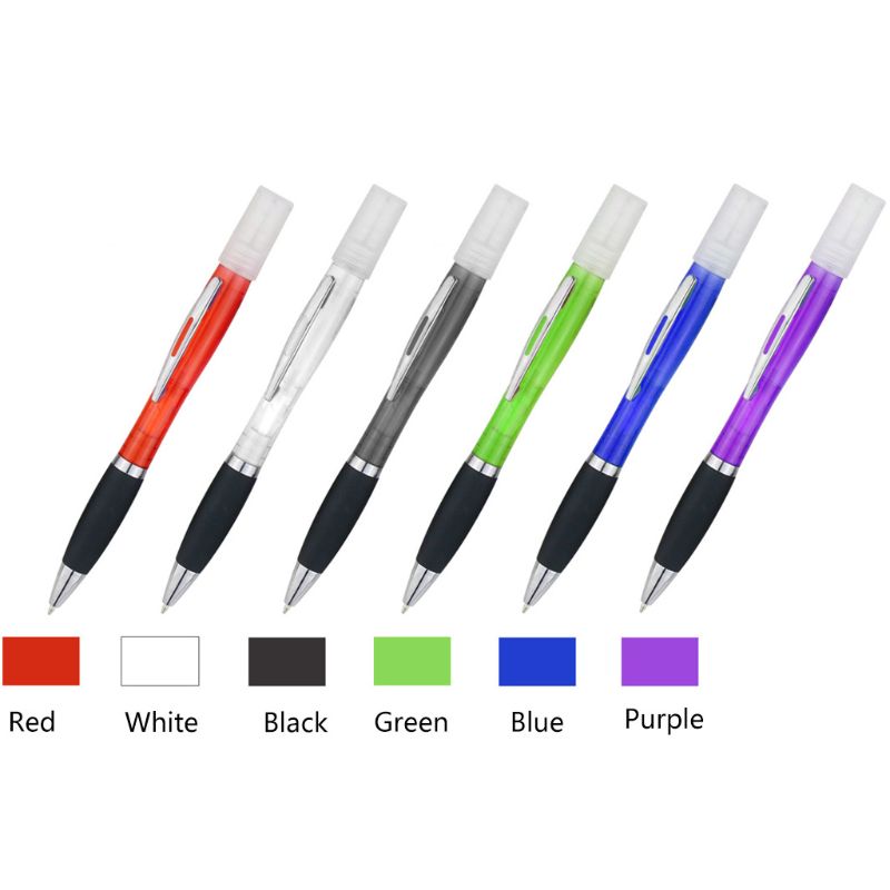 Sanitizer Ballpoint Pens with Refillable Sprayer (6 pcs) by HitMyNeed