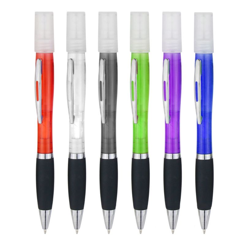 Sanitizer Ballpoint Pens with Refillable Sprayer (6 pcs) by HitMyNeed