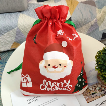 Santa Claus Christmas Drawstring Gift Bag 36 x 26cm by HitMyNeed
