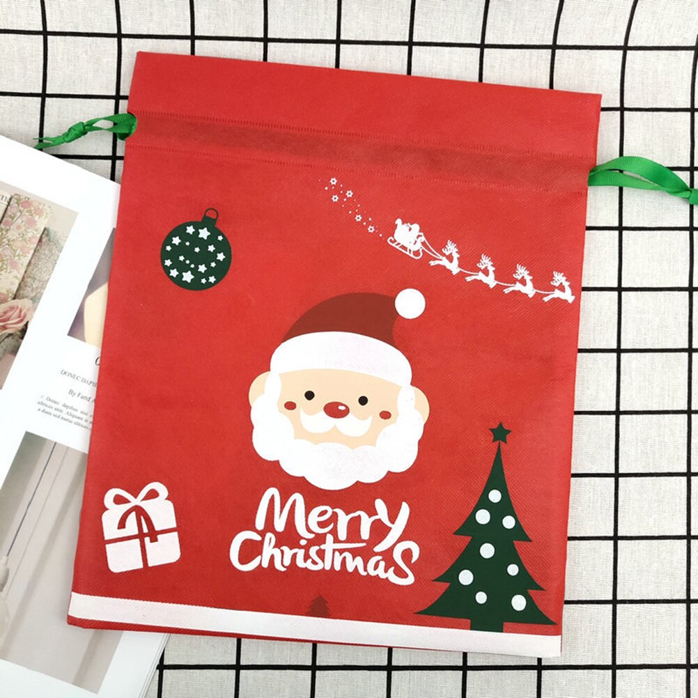 Santa Claus Christmas Drawstring Gift Bag 36 x 26cm by HitMyNeed