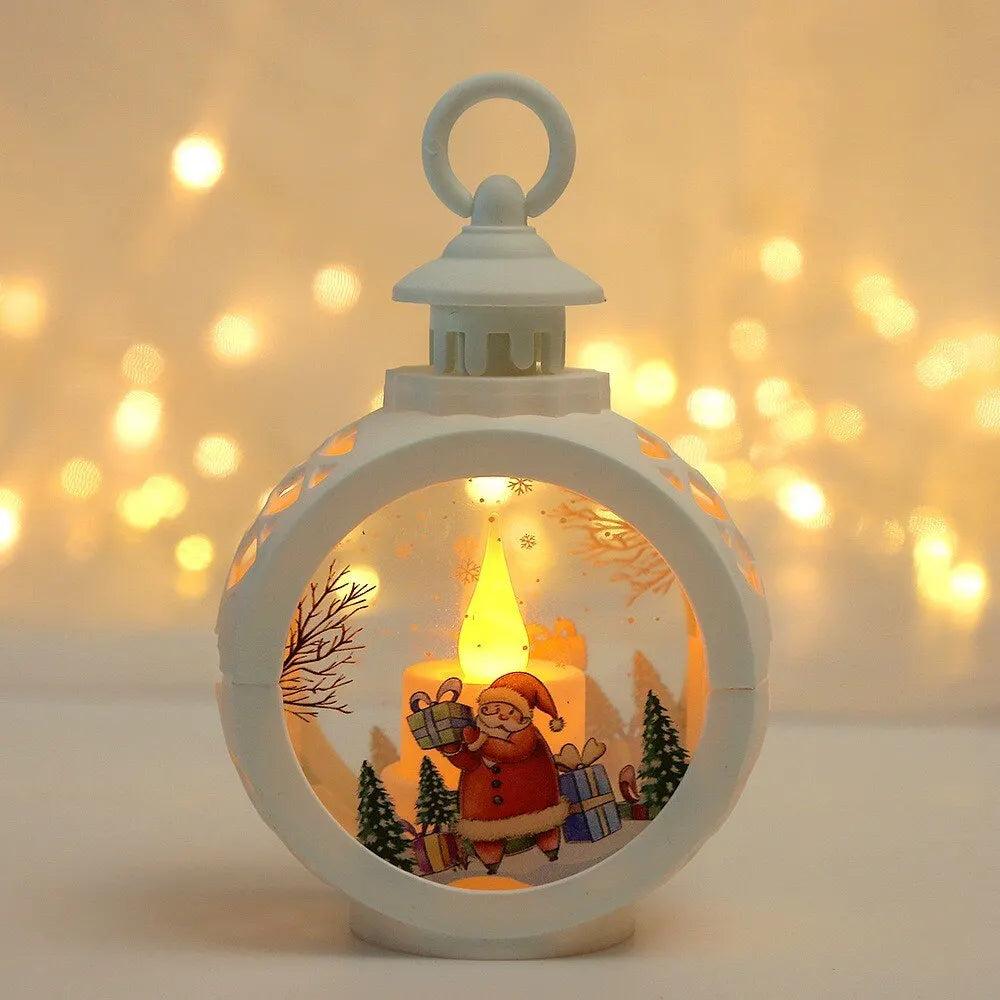 Santa Lantern LED Hanging Christmas Ornaments wihte-santa by HitMyNeed