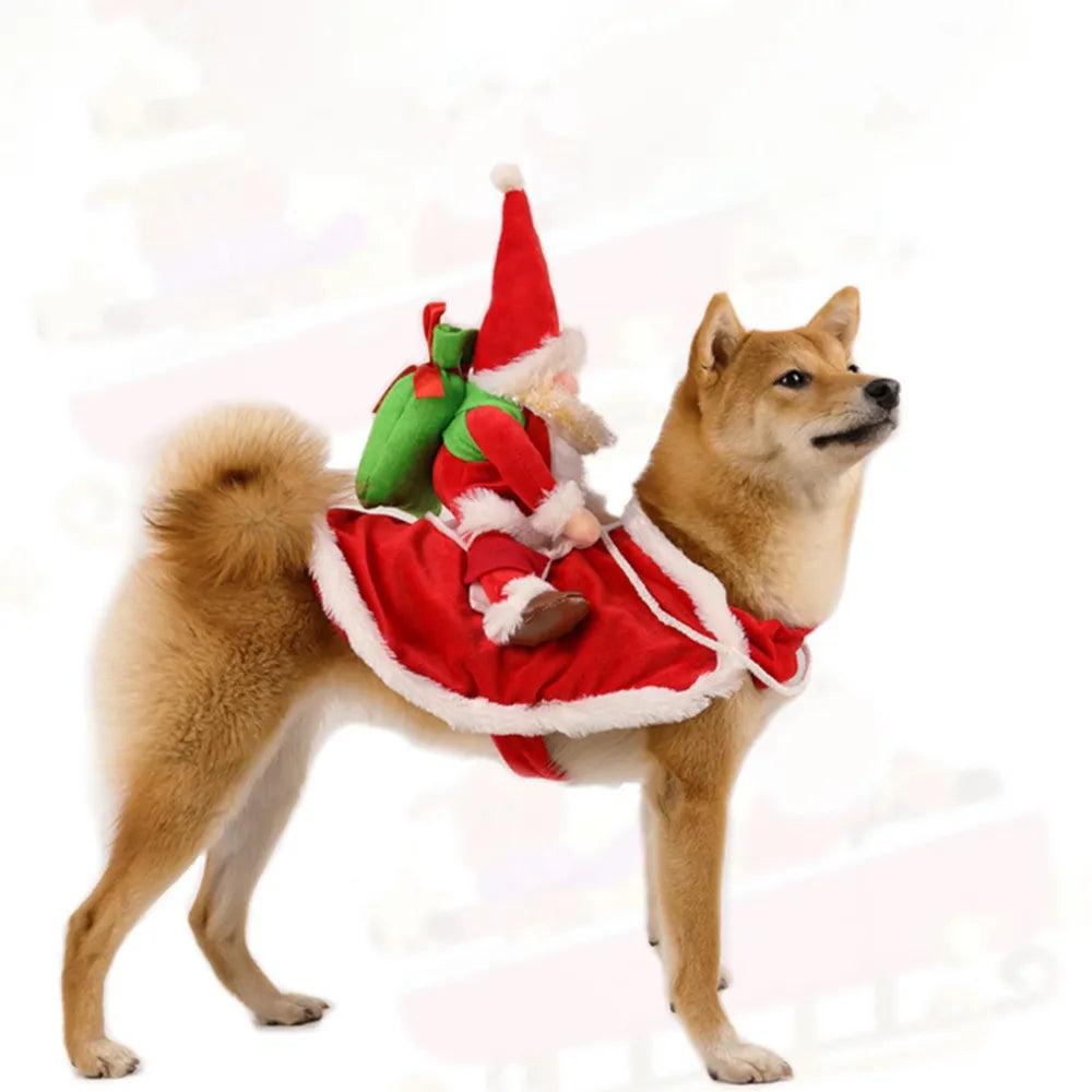 Santa Riding Dog Christmas Pet Costume by HitMyNeed