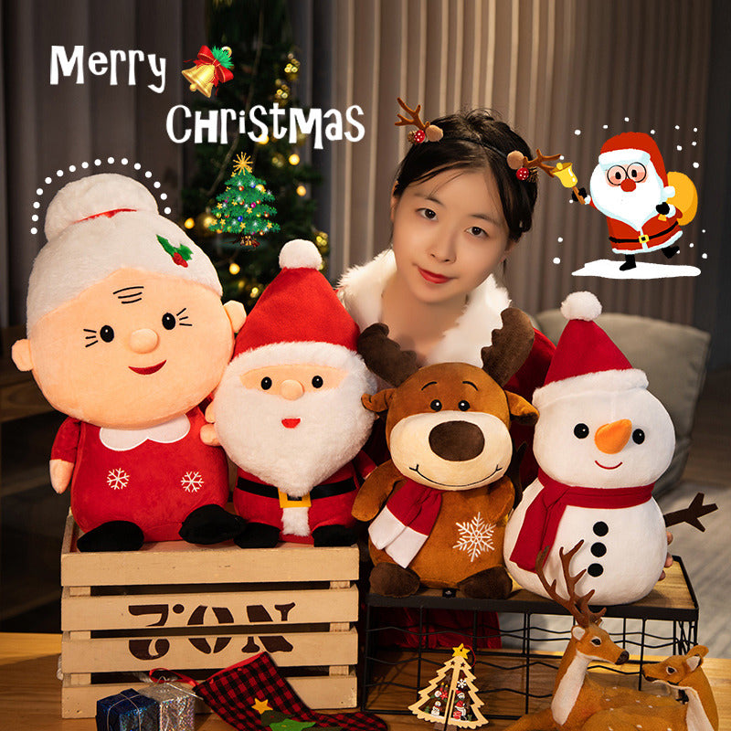 Santa, Snowman & Elk Christmas Plush Dolls 23-50cm by HitMyNeed