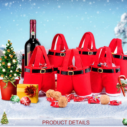 Santa Wine Bottle Gift Bag - Holds 2 Bottles by HitMyNeed