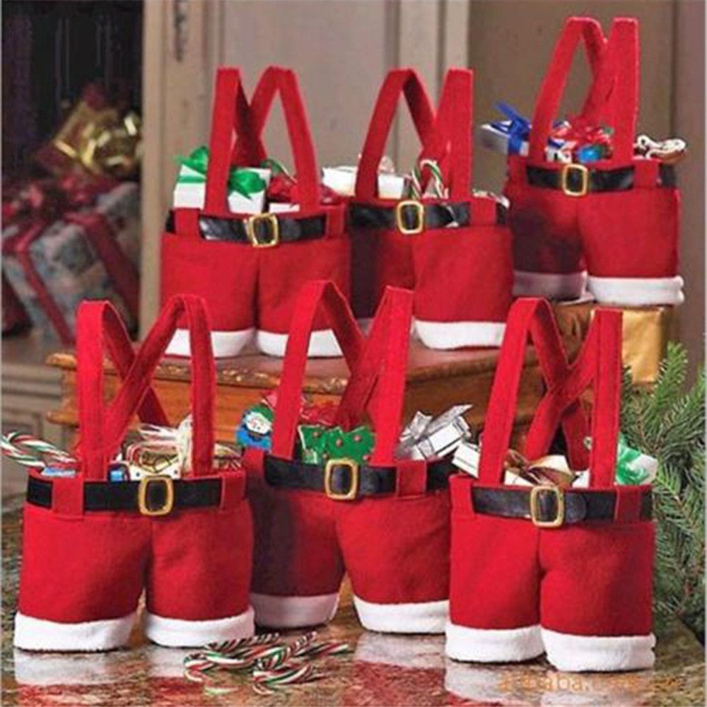 Santa Wine Bottle Gift Bag - Holds 2 Bottles by HitMyNeed