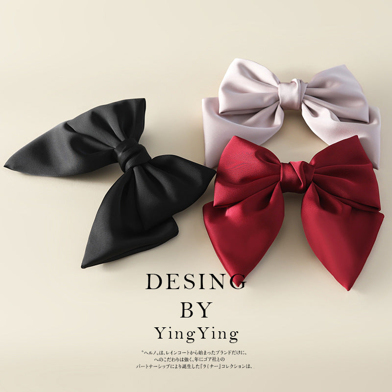 Satin Bow Hair Clip for Women by HitMyNeed