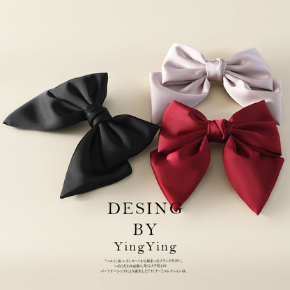 Satin Bow Hair Clip for Women by HitMyNeed