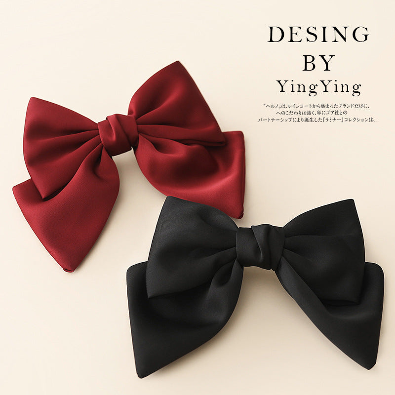 Satin Bow Hair Clip for Women by HitMyNeed