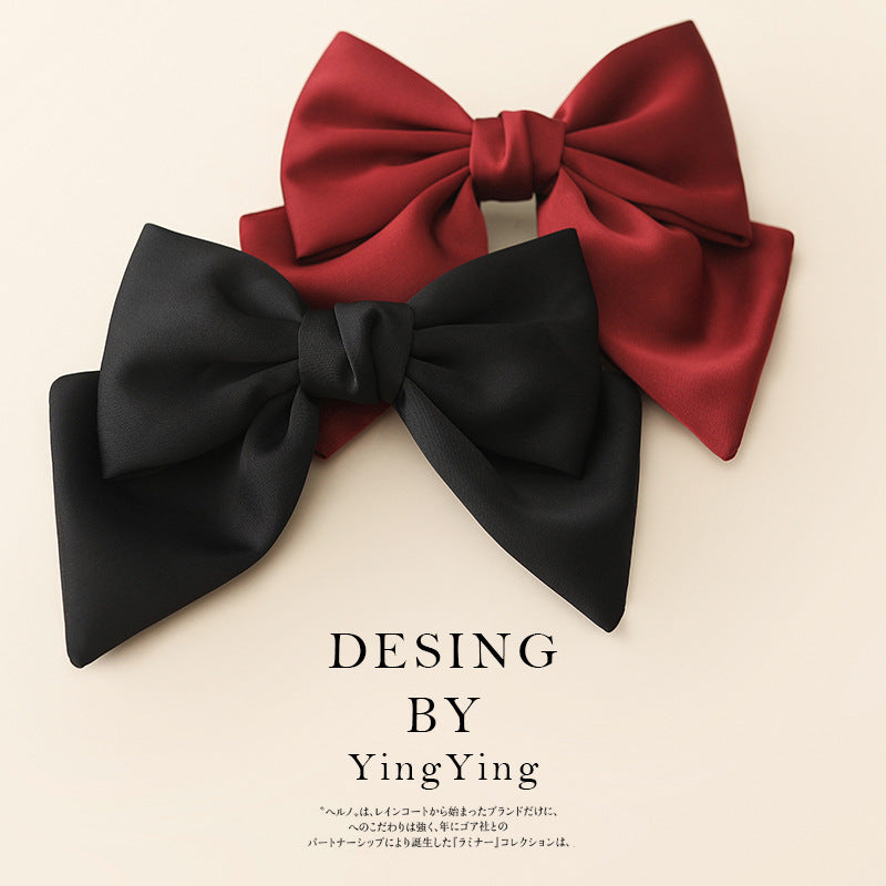 Satin Bow Hair Clip for Women by HitMyNeed