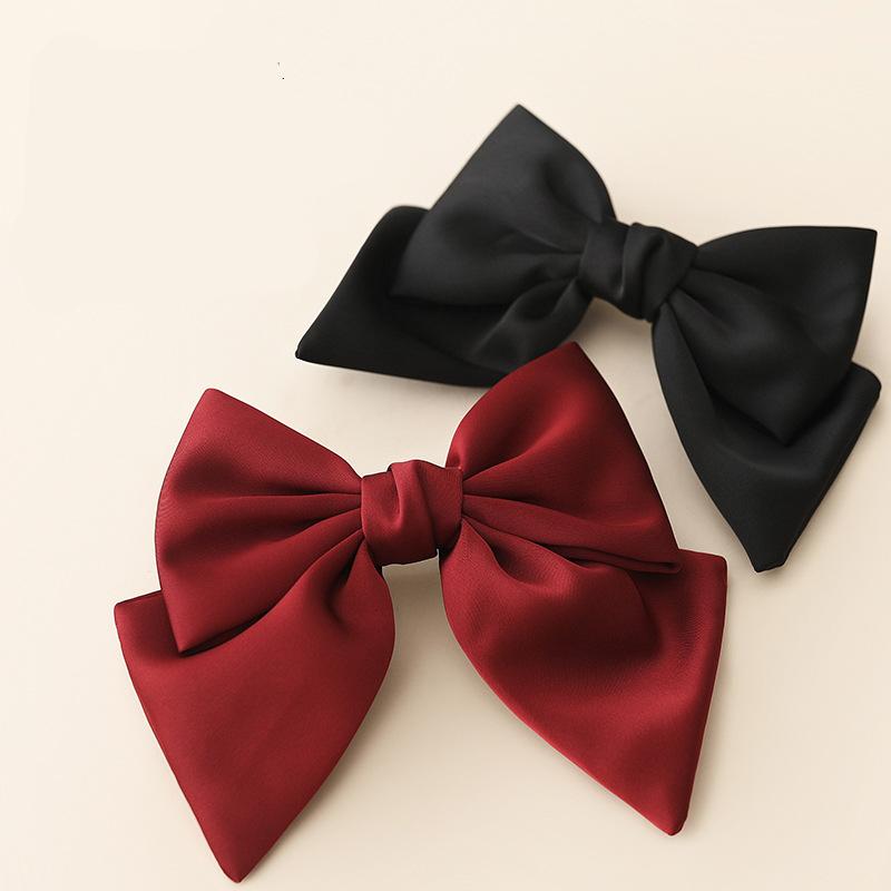 Satin Bow Hair Clip for Women by HitMyNeed