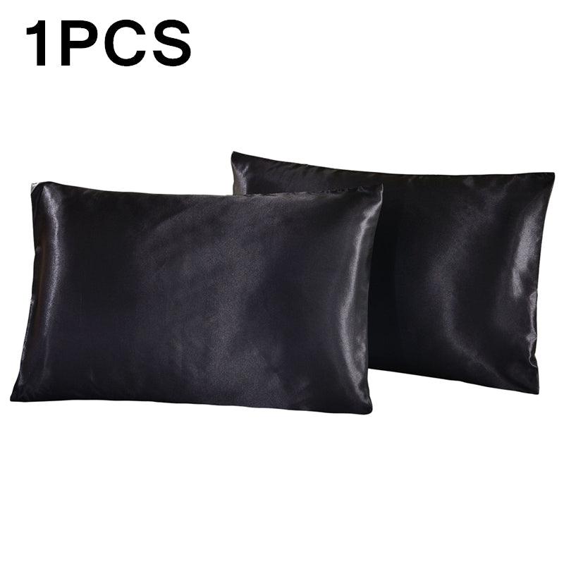 Satin Microfiber Pillowcase 51 x 76 cm black by HitMyNeed