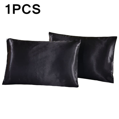 Satin Microfiber Pillowcase 51 x 76 cm black by HitMyNeed