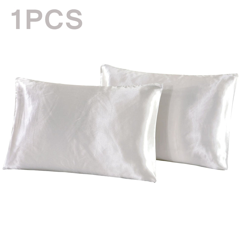 Satin Microfiber Pillowcase 51 x 76 cm white by HitMyNeed
