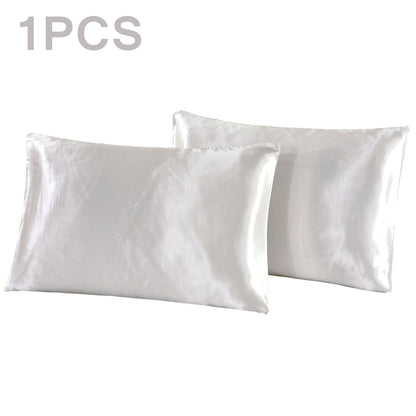 Satin Microfiber Pillowcase 51 x 76 cm white by HitMyNeed
