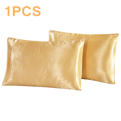Satin Microfiber Pillowcase 51 x 76 cm yellow by HitMyNeed