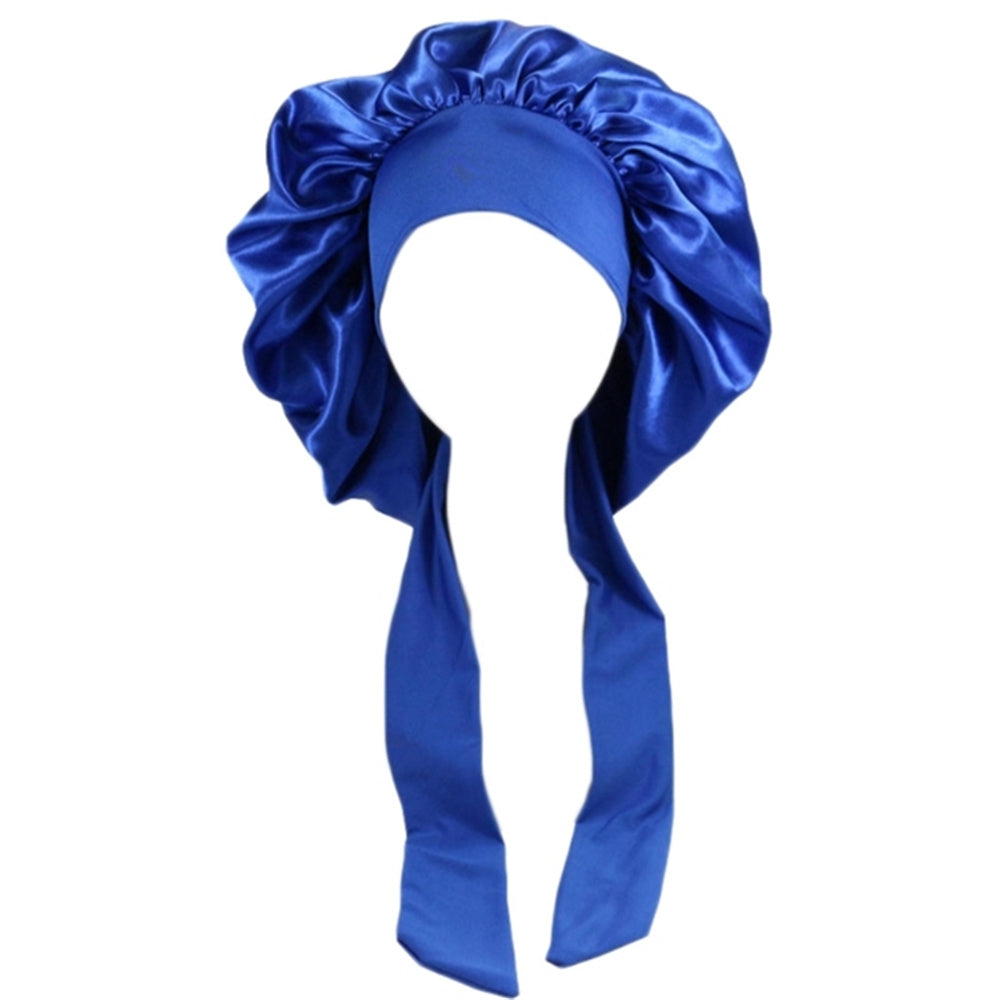 Satin Sleep Bonnet Night Cap for Women & Men a-blue by HitMyNeed