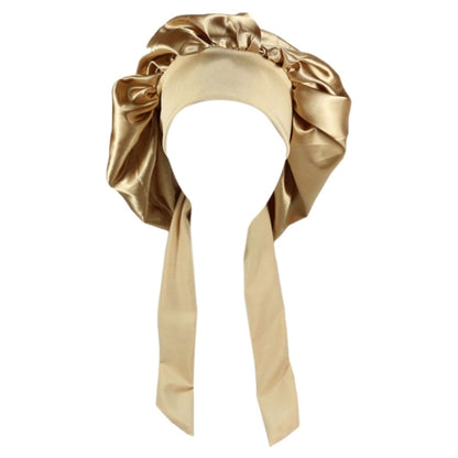 Satin Sleep Bonnet Night Cap for Women & Men a-gold by HitMyNeed