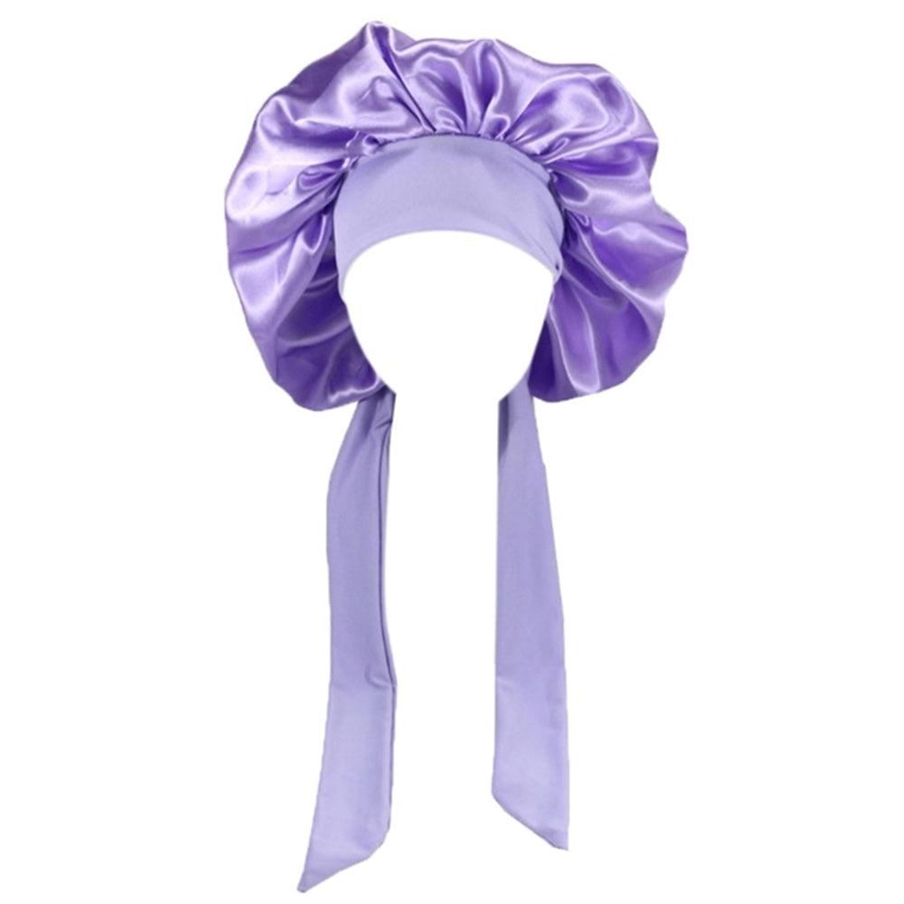 Satin Sleep Bonnet Night Cap for Women & Men a-purple by HitMyNeed
