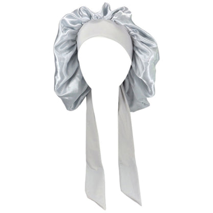 Satin Sleep Bonnet Night Cap for Women & Men a-silver by HitMyNeed
