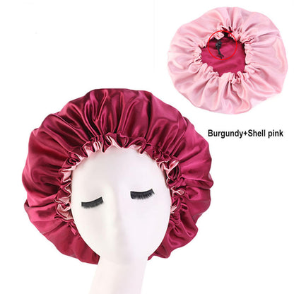 Satin Sleep Bonnet Night Cap for Women & Men c-winered by HitMyNeed