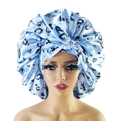 Satin Sleep Head Wrap with Long Ties light-blue by HitMyNeed