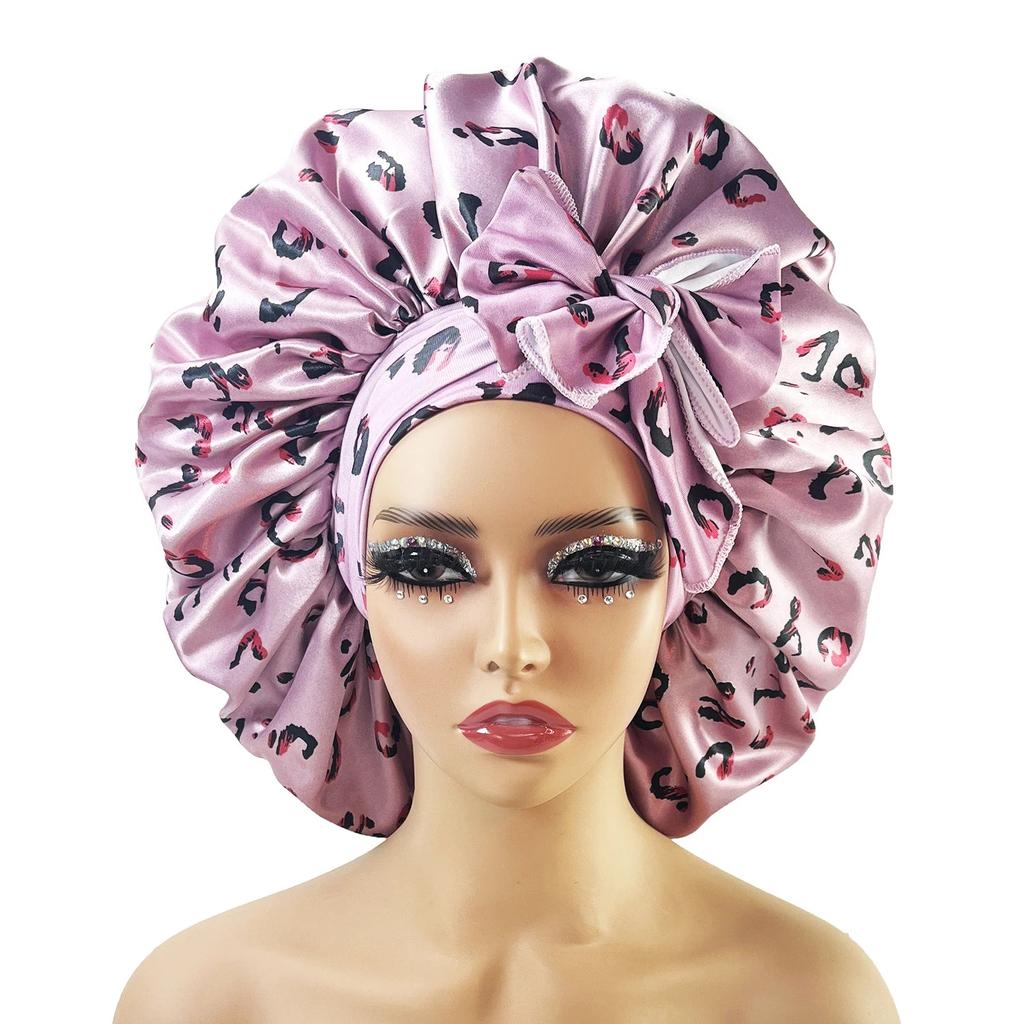 Satin Sleep Head Wrap with Long Ties purple by HitMyNeed