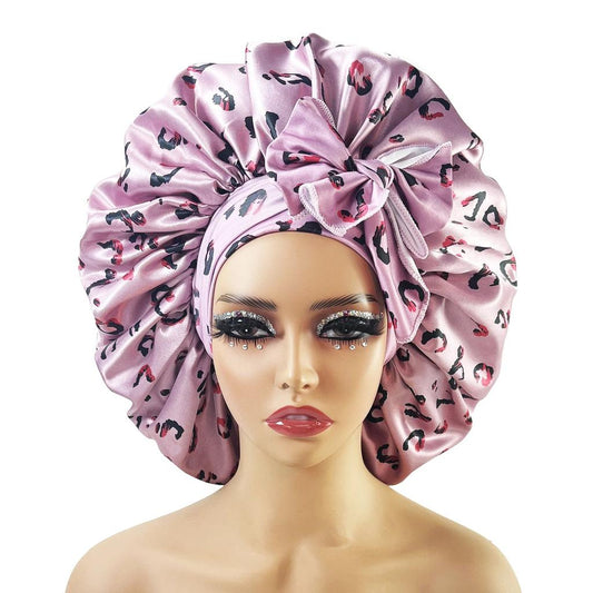 Satin Sleep Head Wrap with Long Ties purple by HitMyNeed