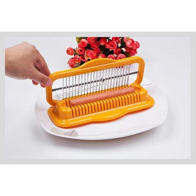 Sausage Cutter Plastic Kitchen Tool with Steel Blades by HitMyNeed