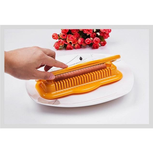 Sausage Cutter Plastic Kitchen Tool with Steel Blades by HitMyNeed