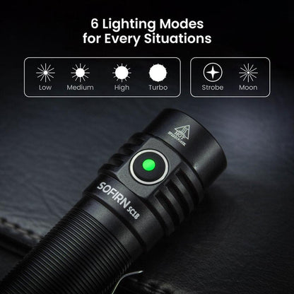 SC18 1800lm USB-C Rechargeable EDC Flashlight by HitMyNeed