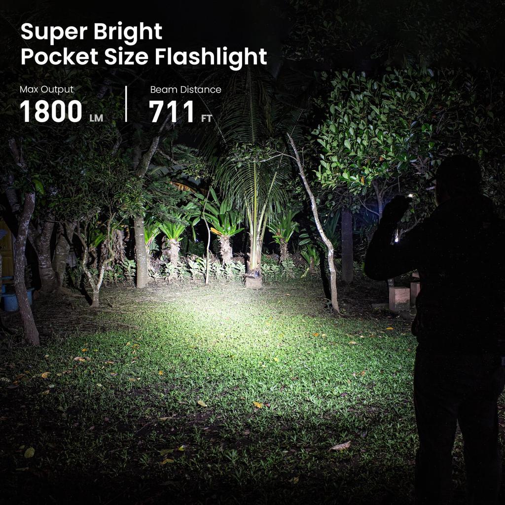 SC18 1800lm USB-C Rechargeable EDC Flashlight by HitMyNeed