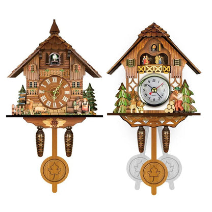 Scandinavian Wooden Cuckoo Wall Clock, Silent Quartz by HitMyNeed