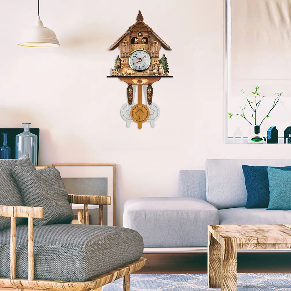 Scandinavian Wooden Cuckoo Wall Clock, Silent Quartz by HitMyNeed