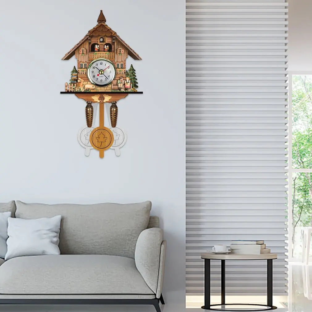 Scandinavian Wooden Cuckoo Wall Clock, Silent Quartz by HitMyNeed