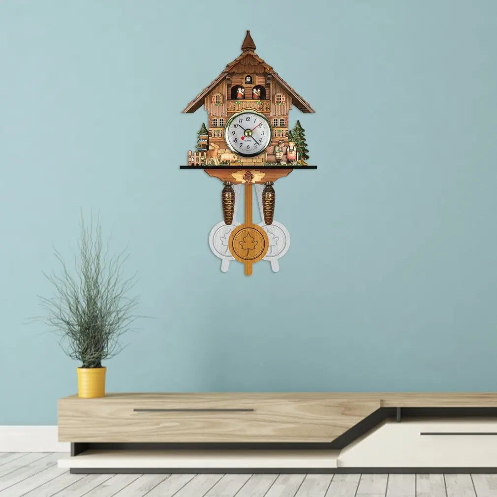 Scandinavian Wooden Cuckoo Wall Clock, Silent Quartz by HitMyNeed