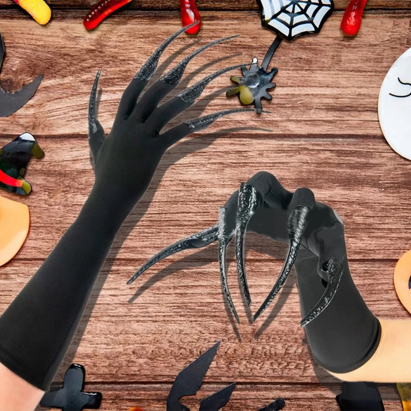 Scary Long Nails Gloves for Halloween Cosplay by HitMyNeed
