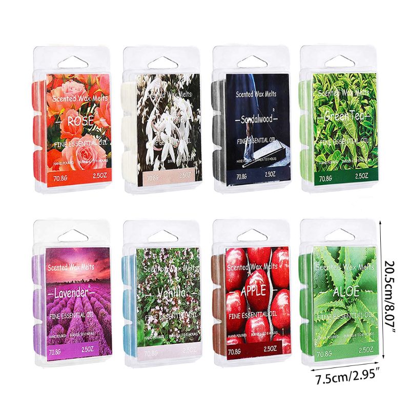 Scented Soy Wax Melts Set, 8 Fragrance Packs by HitMyNeed