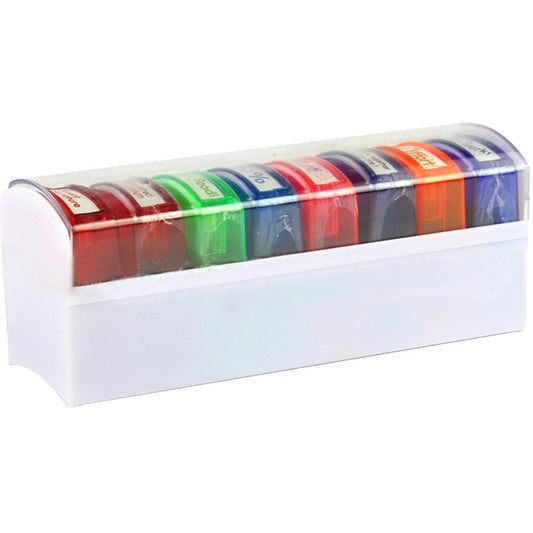 School Stamps Teacher Set, Self-Inking (8pcs) by HitMyNeed